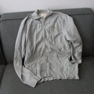 Diesel Only the Brave Gray Zip Up Sweater with Pockets Made in Bulgaria Size L